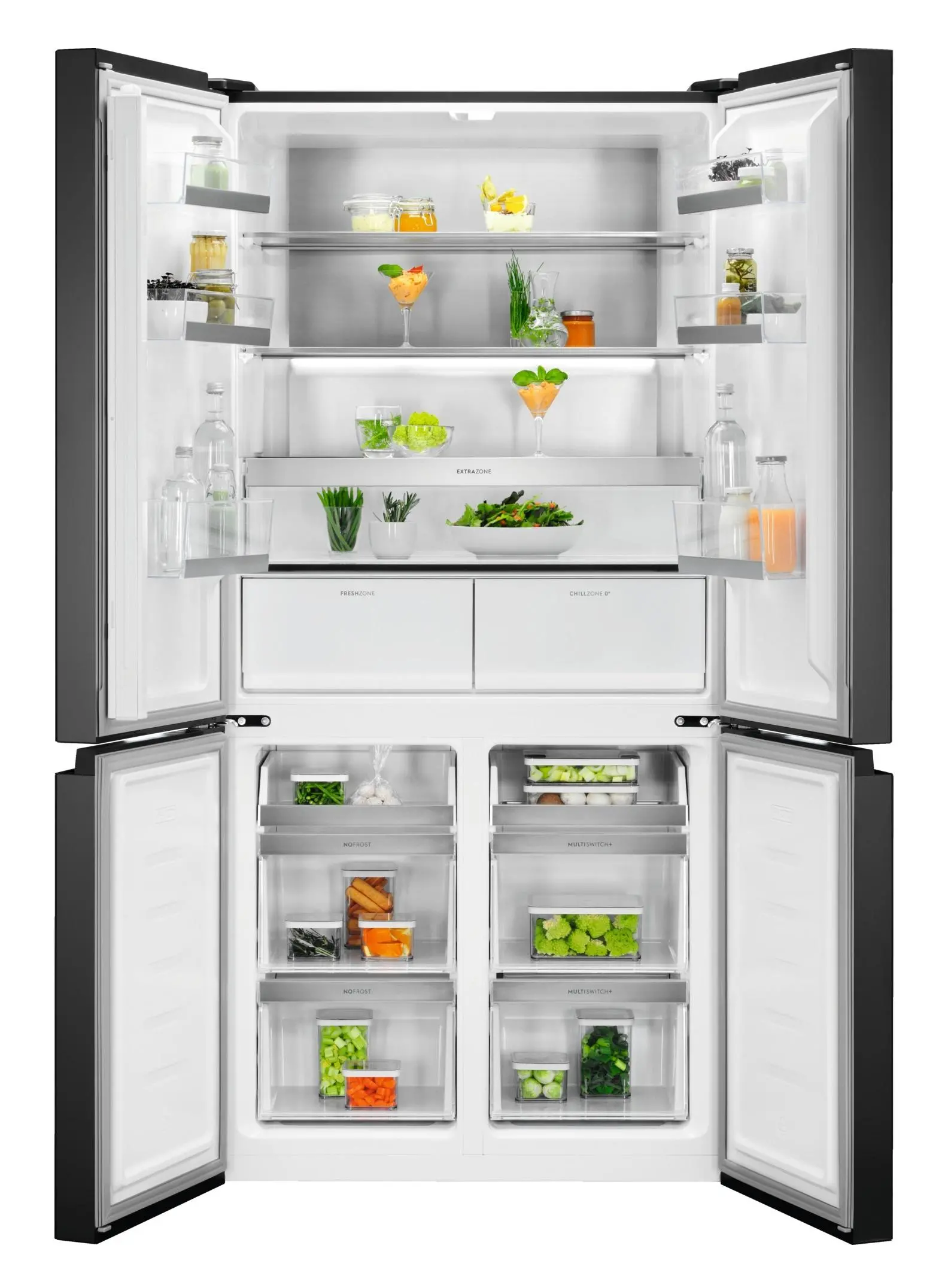 Lodówka Electrolux 900 ELT9VE52M0 Pełny No Frost 190cm Szuflada z kontrolą wilgotności Czarne szkło