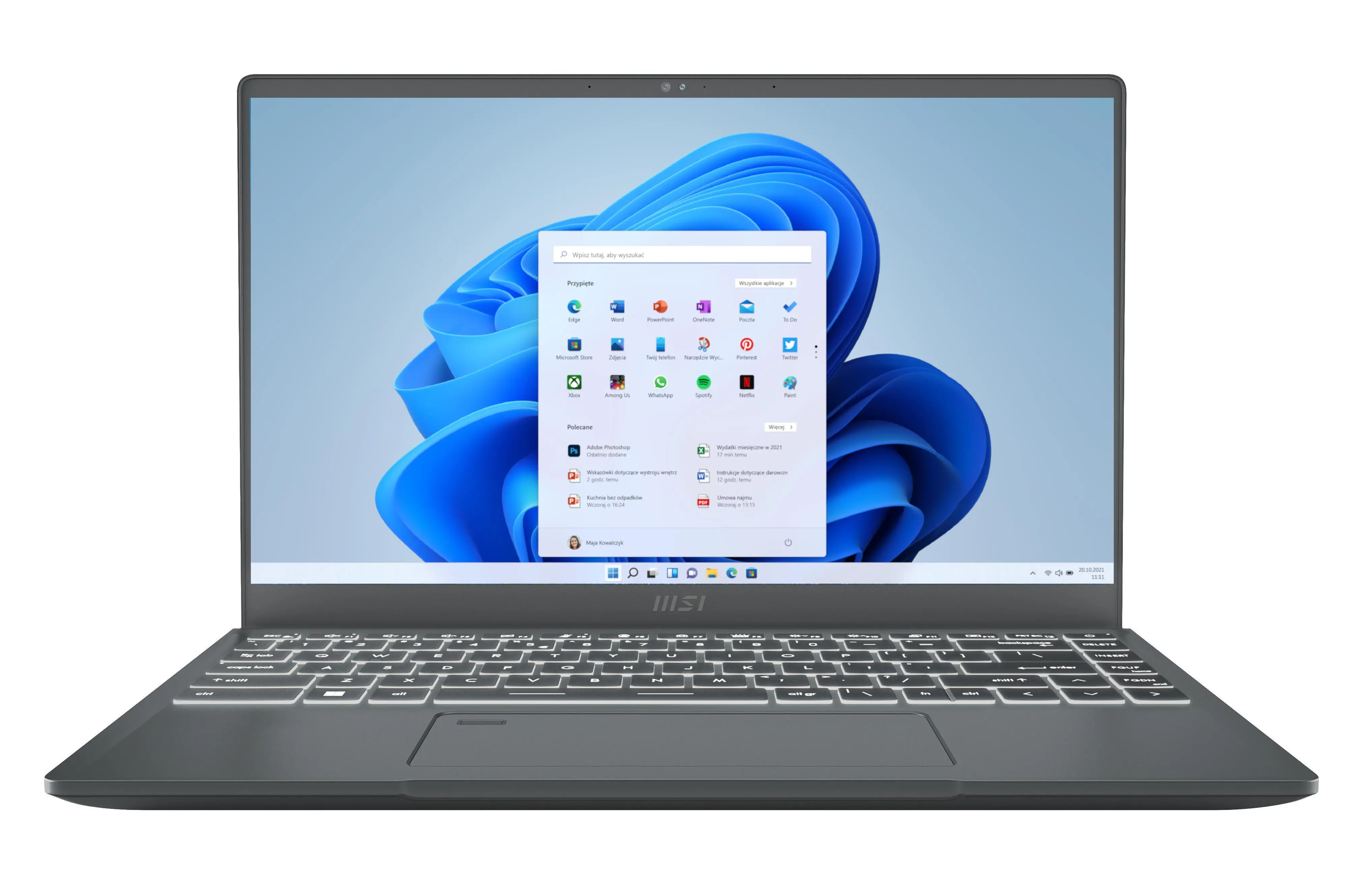 Laptop ultrabook MSI Prestige 14 A12SC-093PL 14" i7-1280P 16GB RAM 512GB Dysk SSD GTX1650 Max-Q Win11 Szary