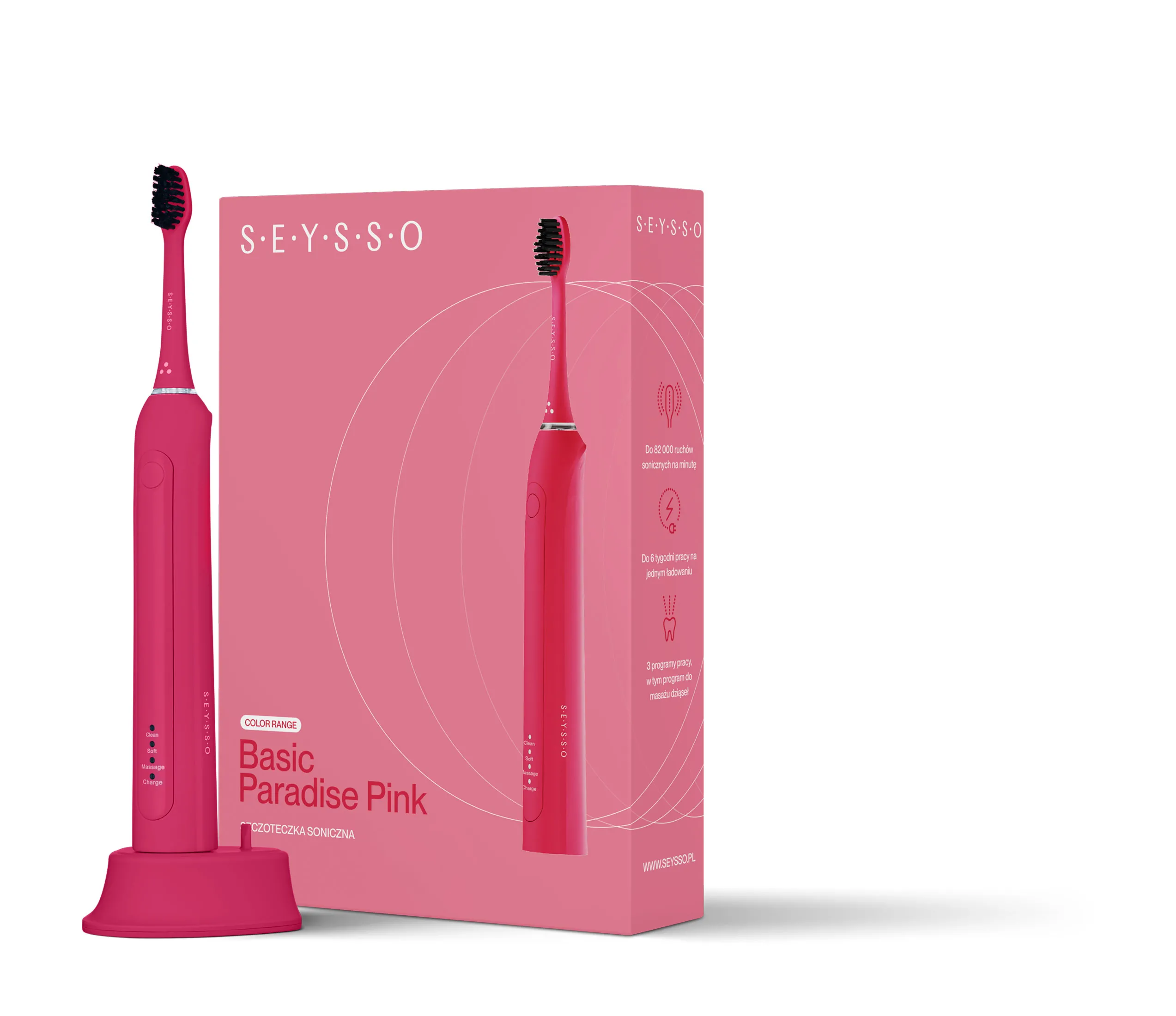 Szczoteczka soniczna SEYSSO Color Basic Pink Paradise
