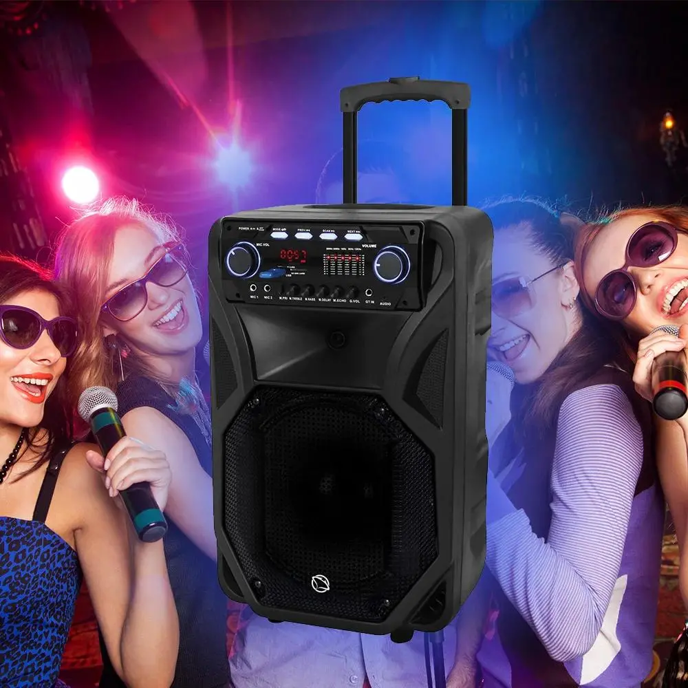 Power Audio Manta SPK5021PRO FONOS 80W Bluetooth Radio FM Mikrofon Karaoke Czarny