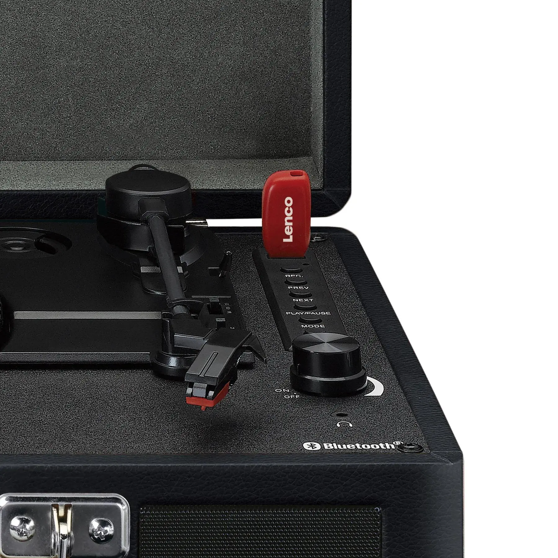 Gramofon Lenco TT-115BK Manualny Napęd paskowy Bluetooth Czarny