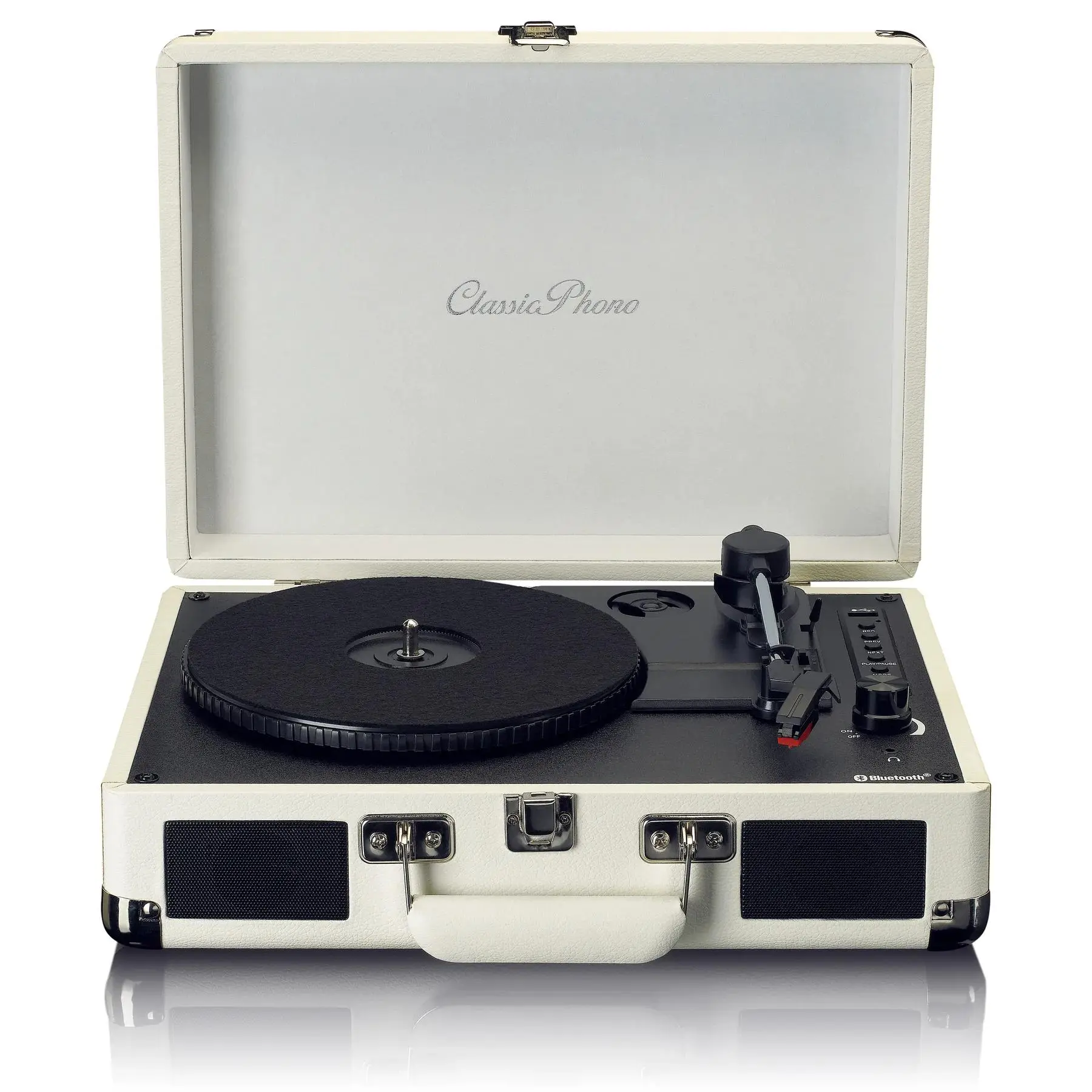 Gramofon Lenco TT-115CR Manualny Napęd paskowy Bluetooth Kremowy