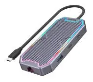 Unitek D1029A, USB-C, HDMI, RJ45, 3,5mm, PD 100W
