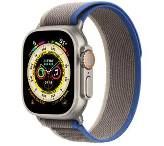 Apple Watch Ultra GPS - Cellular 49mm koperta tytanowa - opaska Trail rozmiar M/L niebiesko-szary