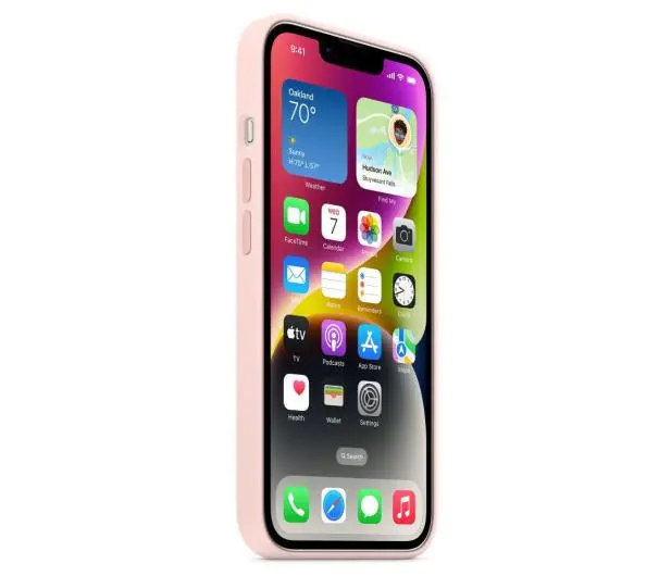 Etui Apple silikonowe z MagSafe do iPhone 14 Plus Kredowy róż