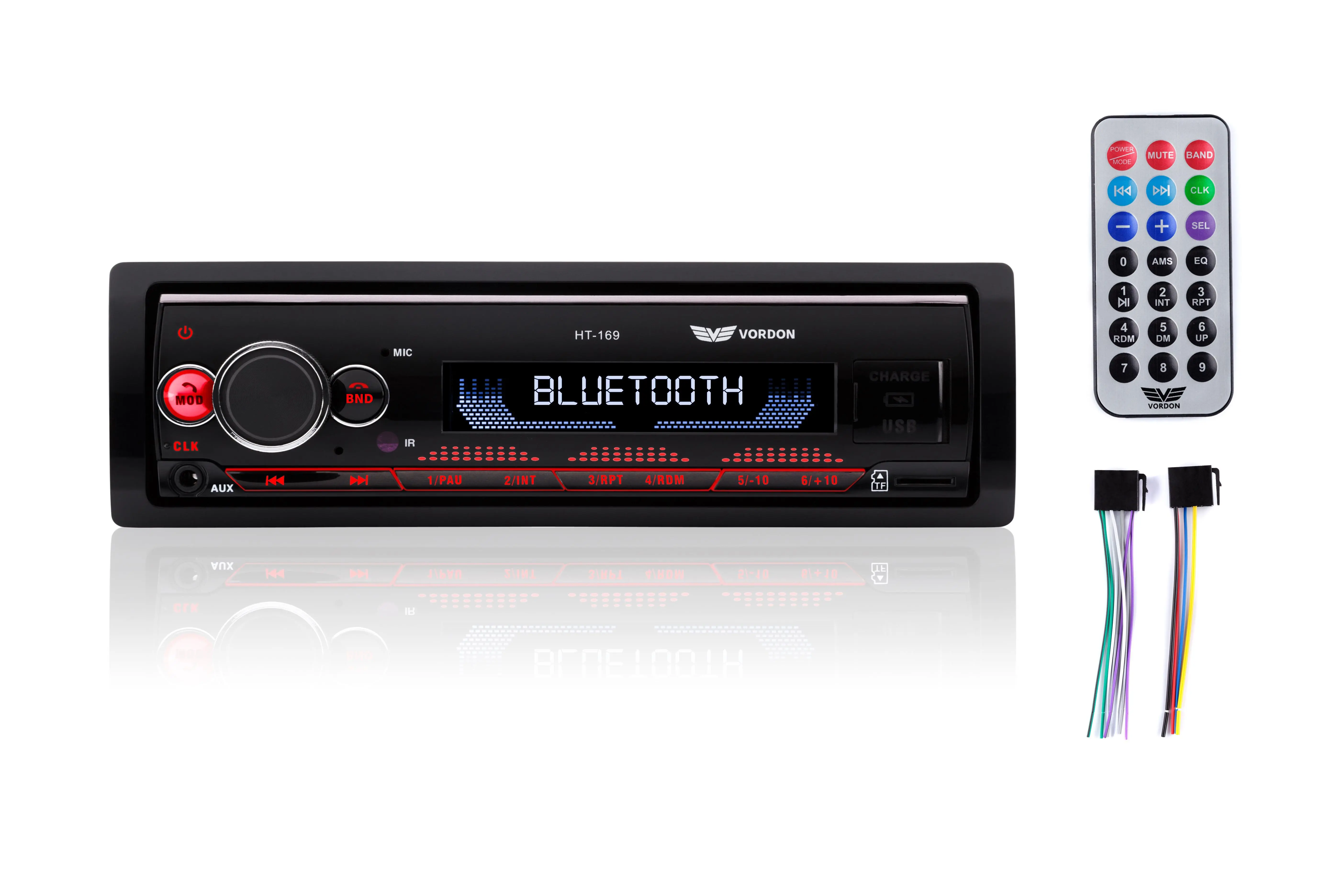 Radioodtwarzacz samochodowy Vordon HT-169 Montana z USB/SD 4x60W Bluetooth