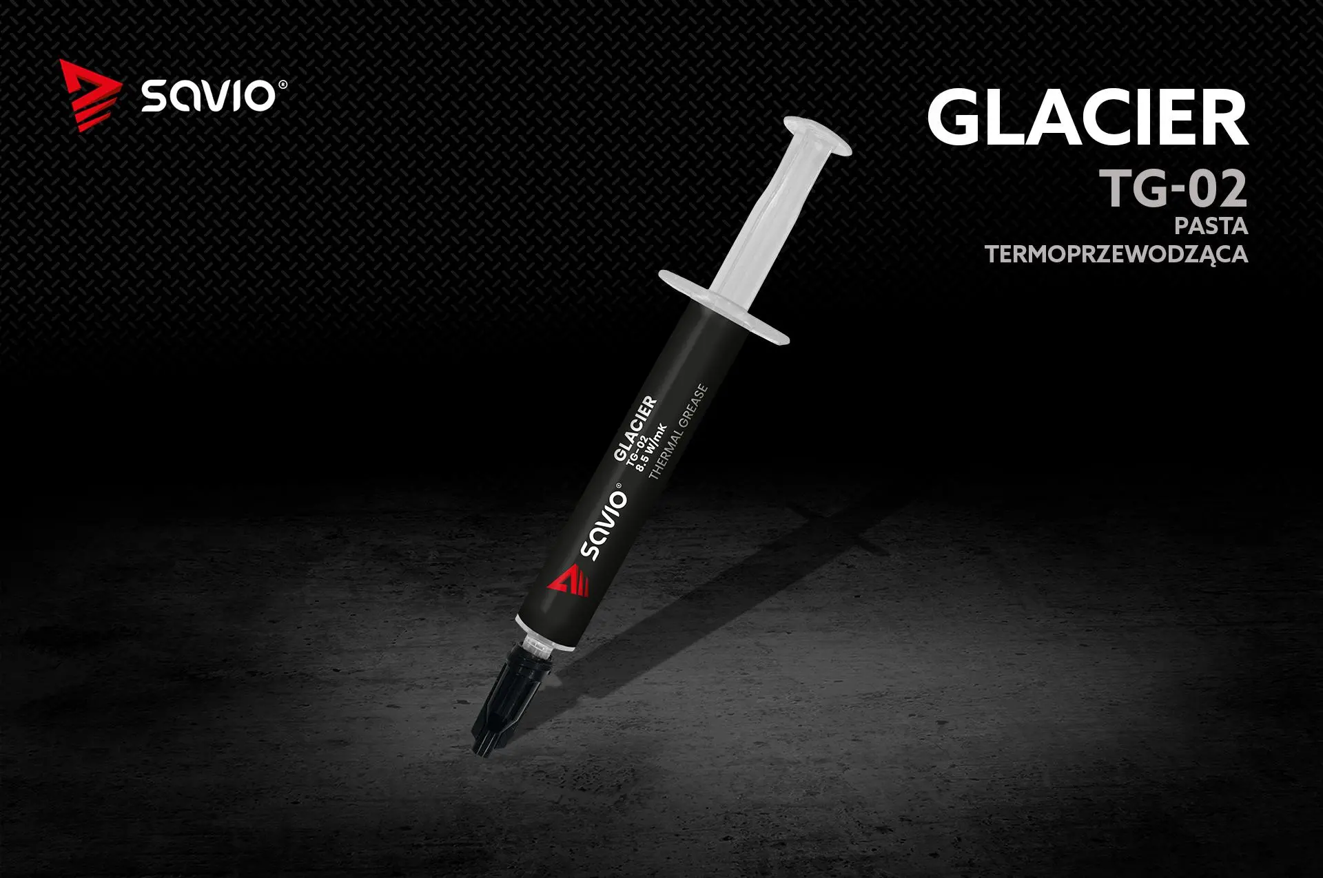 Pasta termoprzewodząca Savio Glacier TG-02 8,5 W/mK 4g