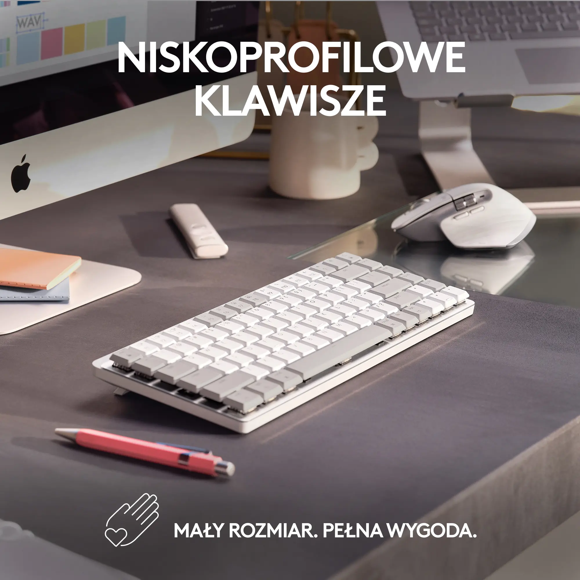 Klawiatura mechaniczna Logitech MX Mechanical Mini dla Mac  Szary