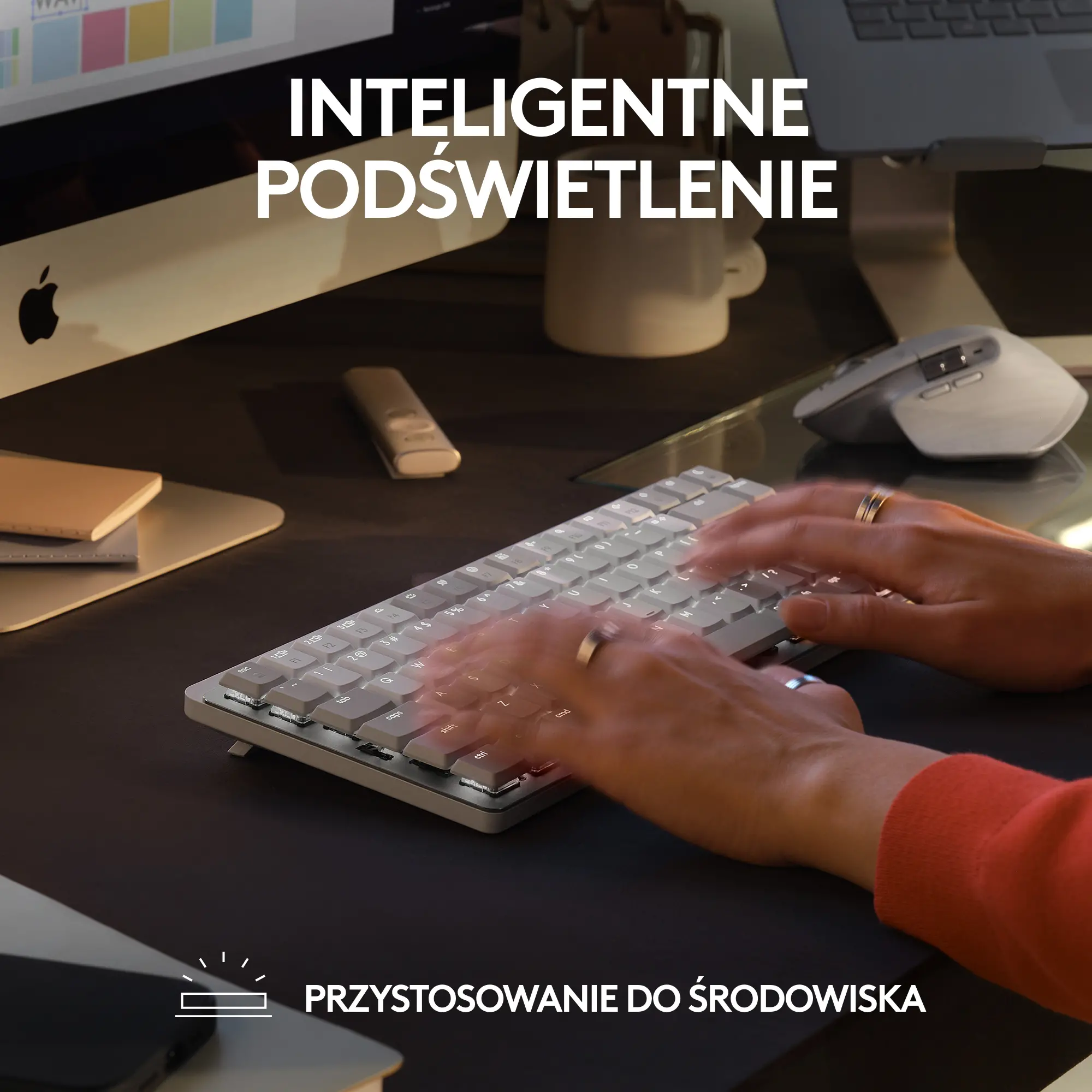 Klawiatura mechaniczna Logitech MX Mechanical Mini dla Mac  Szary