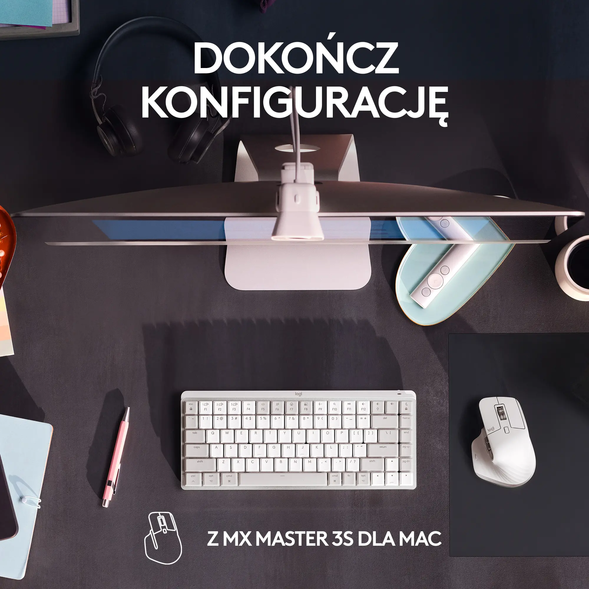 Klawiatura mechaniczna Logitech MX Mechanical Mini dla Mac  Szary