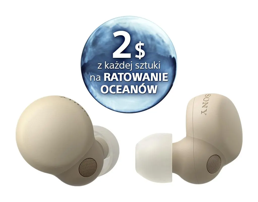 Słuchawki bezprzewodowe Sony LinkBuds S WF-LS900NC ANC Dokanałowe Bluetooth 5.2 Kremowy