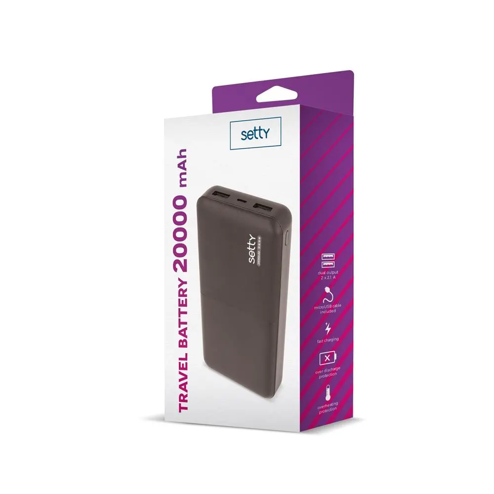Powerbank Setty SPB-20 20000mAh Czarny