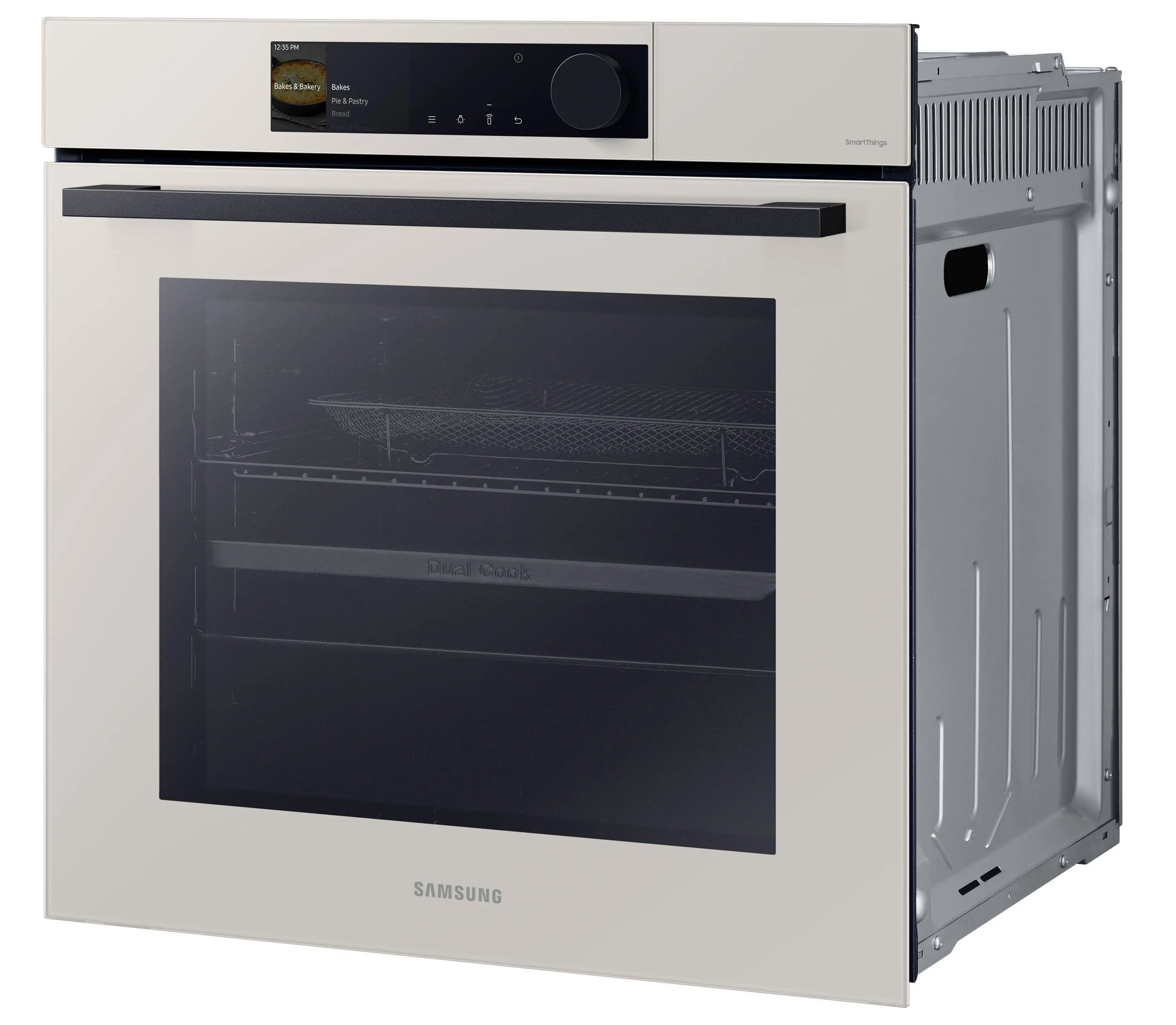 Piekarnik elektryczny parowy Samsung Bespoke NV7B6665IAA Dual Cook Termoobieg AirFry Zdalne sterowanie Beżowy