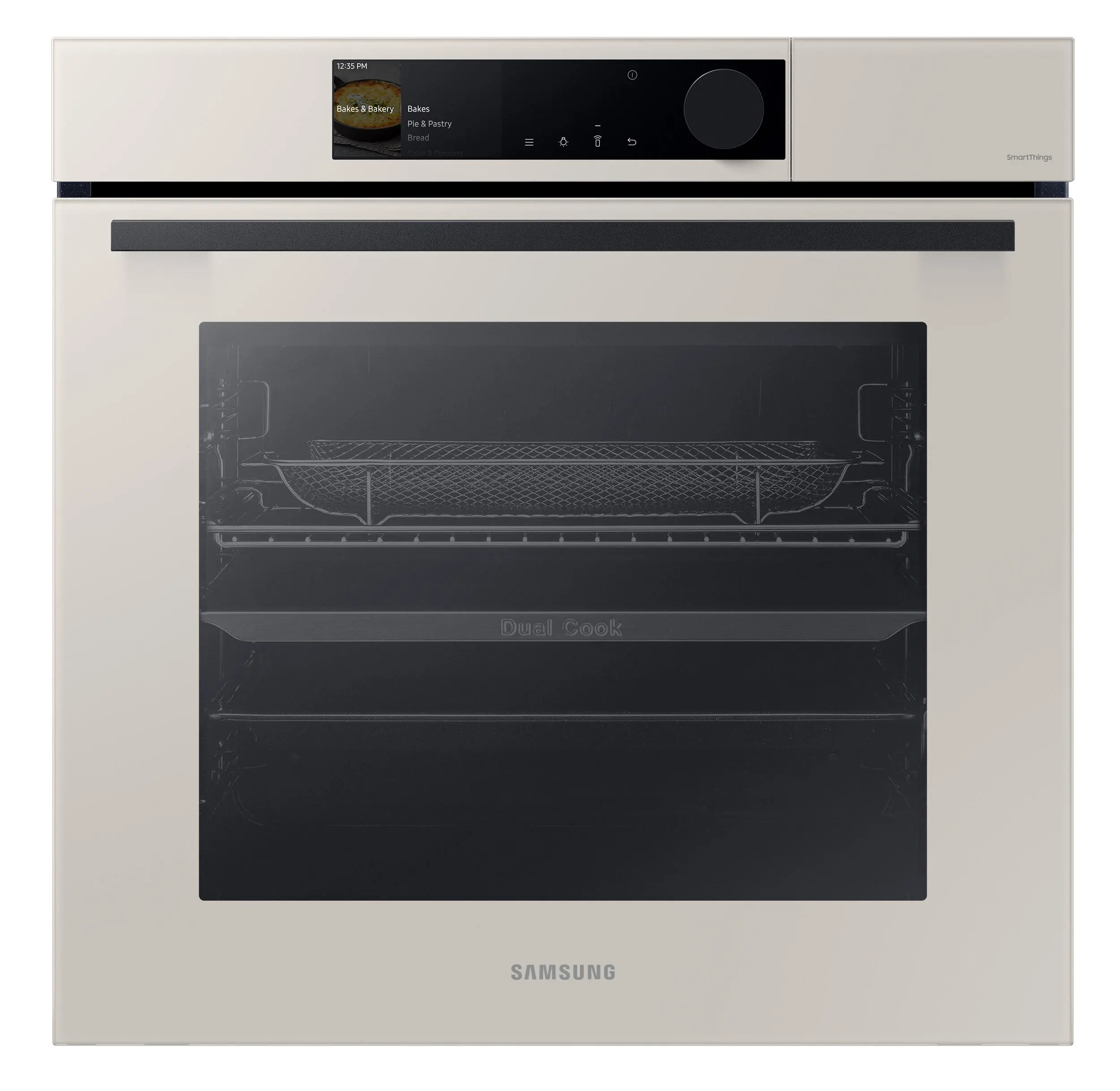 Piekarnik elektryczny parowy Samsung Bespoke NV7B6665IAA Dual Cook Termoobieg AirFry Zdalne sterowanie Beżowy