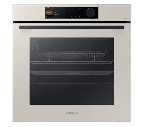 Електрична парова духовка Samsung NV7B6665IAA Dual Cook Steam Термообіг, Бежевий