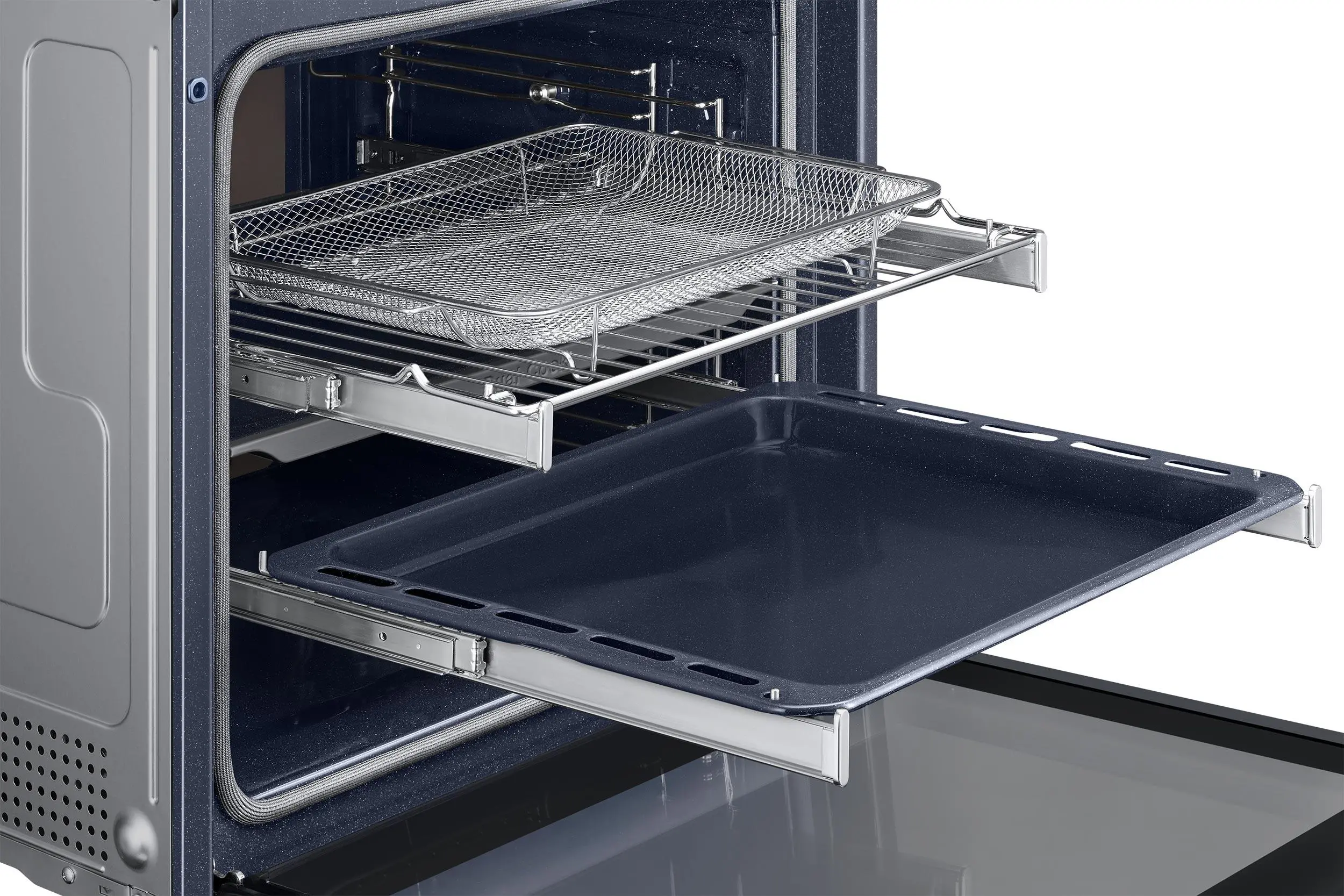 Piekarnik elektryczny parowy Samsung Bespoke NV7B6665IAA Dual Cook Termoobieg AirFry Zdalne sterowanie Beżowy
