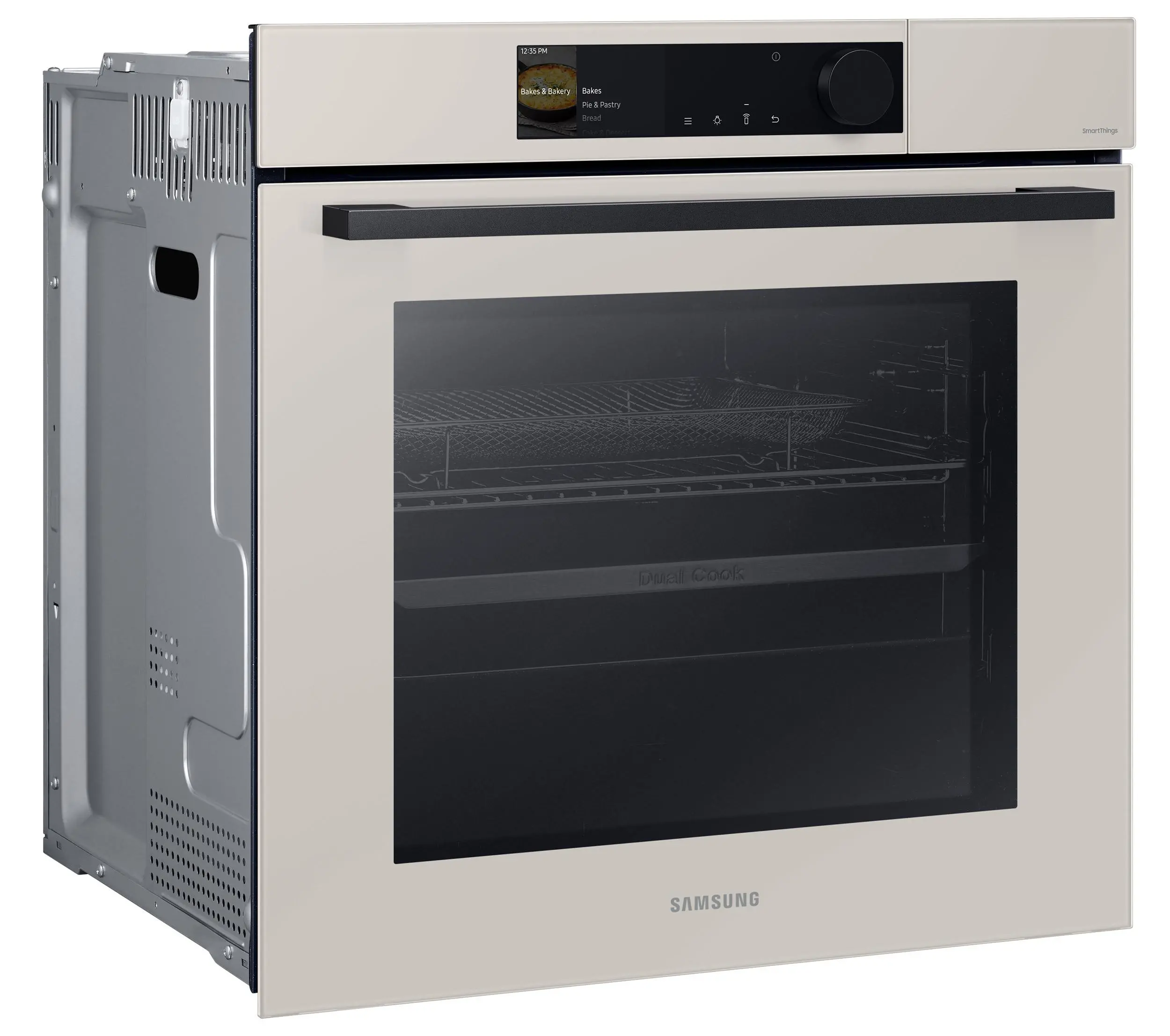 Piekarnik elektryczny parowy Samsung Bespoke NV7B6665IAA Dual Cook Termoobieg AirFry Zdalne sterowanie Beżowy