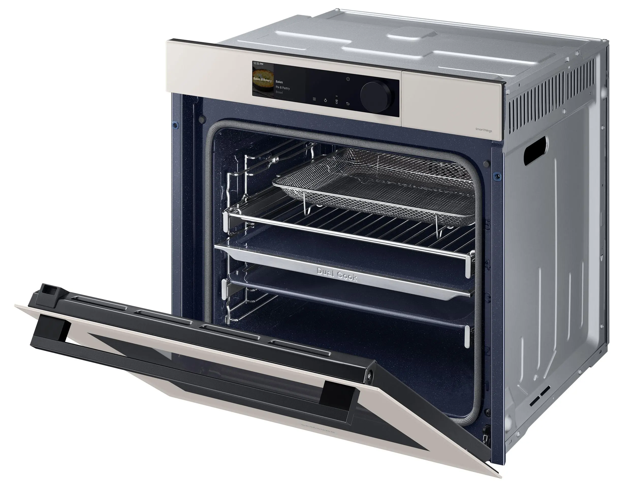 Piekarnik elektryczny parowy Samsung Bespoke NV7B6665IAA Dual Cook Termoobieg AirFry Zdalne sterowanie Beżowy