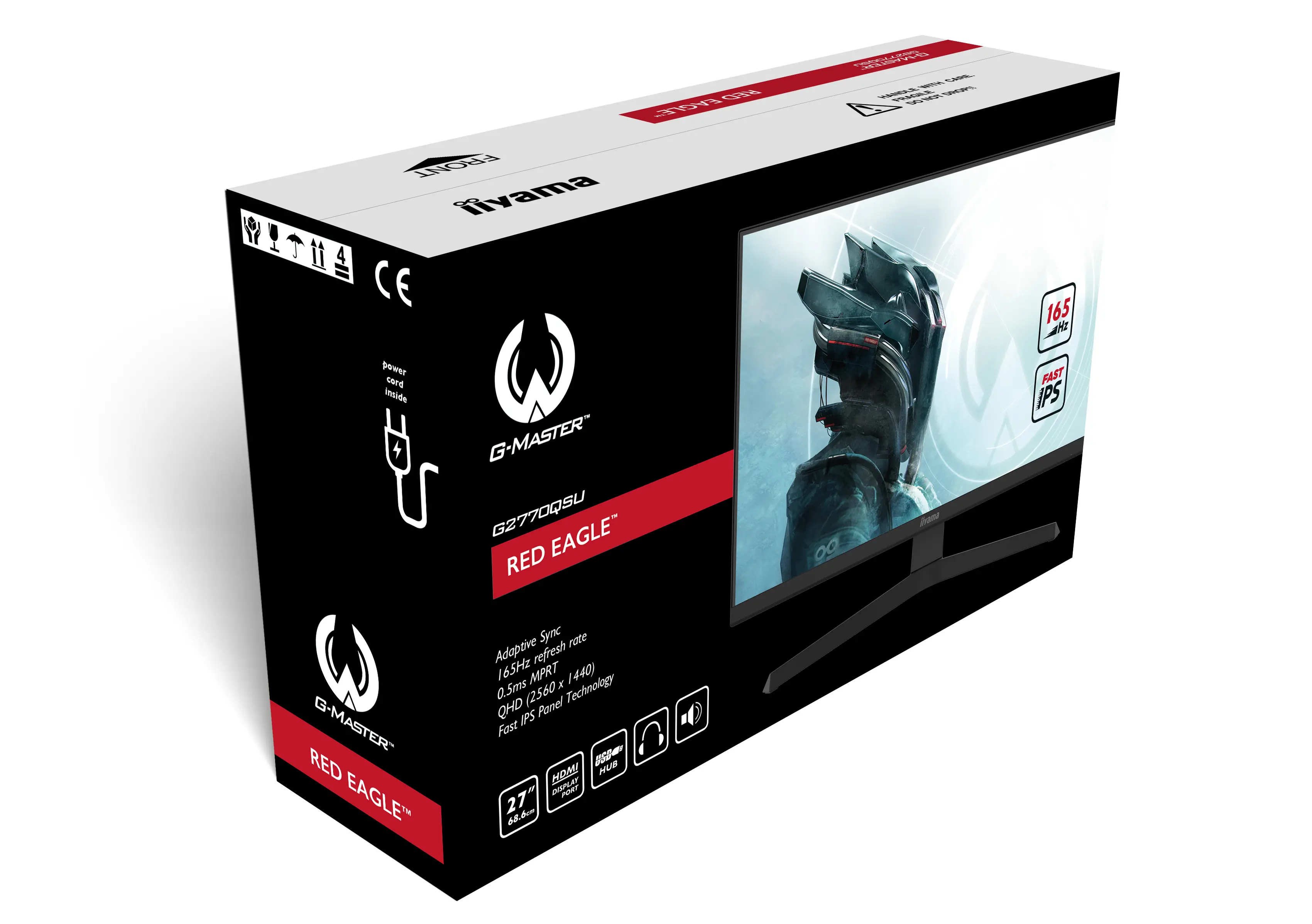 Monitor iiyama G-Master Red Eagle G2770QSU-B1 A  27" 2K IPS 165Hz 0,5ms Gamingowy