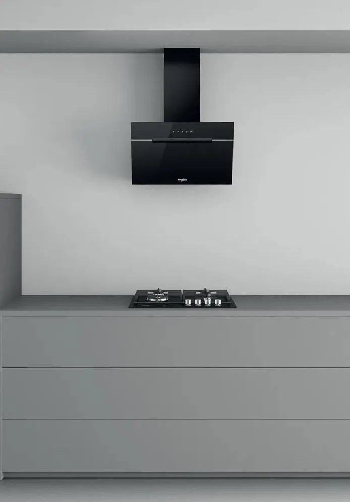 Okap Whirlpool WHVP 62F LT SK Czarny