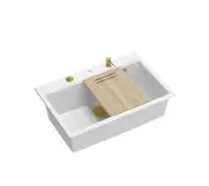 Quadron HQM7650U1_PVDG1 Marc Workstation Granitowy Biały/Złoty