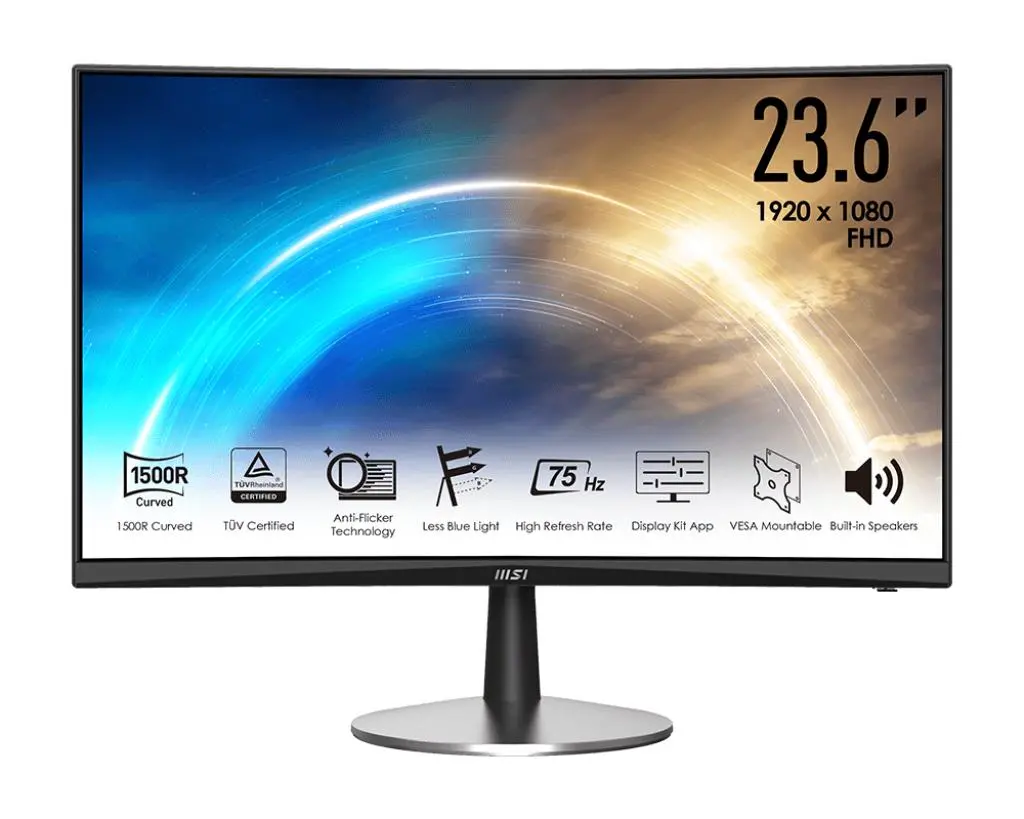 Monitor MSI PRO MP242C 24" Full HD VA 75Hz 5ms Zakrzywiony