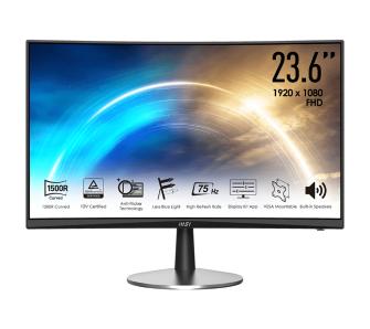 Monitor MSI PRO MP242C - zakrzywiony - 24" - Full HD - 75Hz - 5ms
