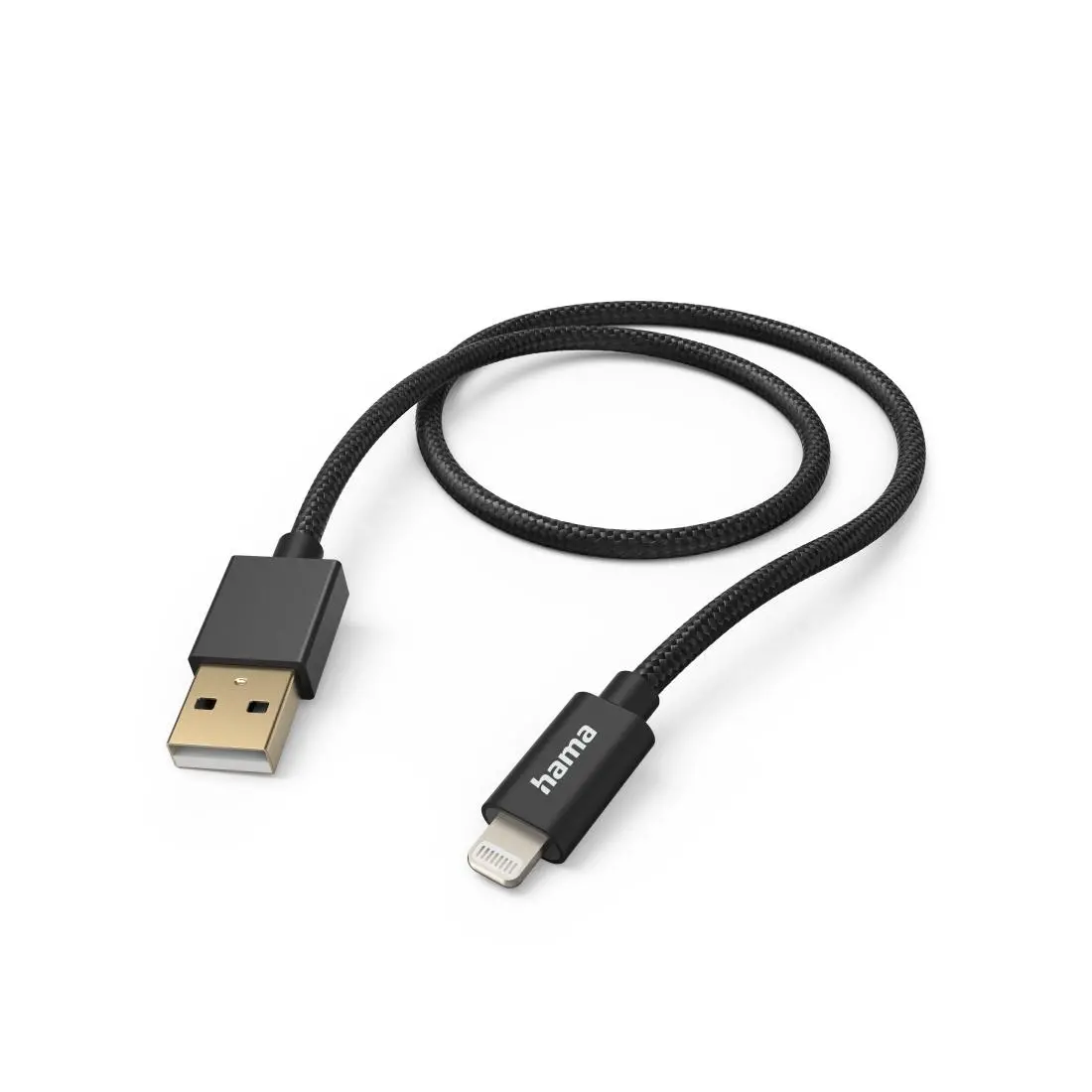 Kabel Hama Fabric USB-A do Lightning Czarny