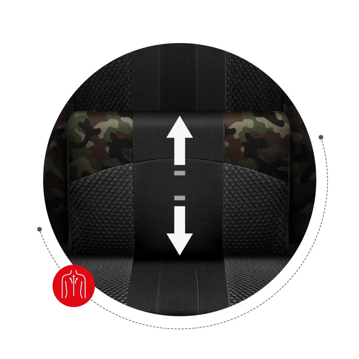 Fotel Huzaro Force 4.7 Camo Mesh Gamingowy do 140kg Tkanina Camo