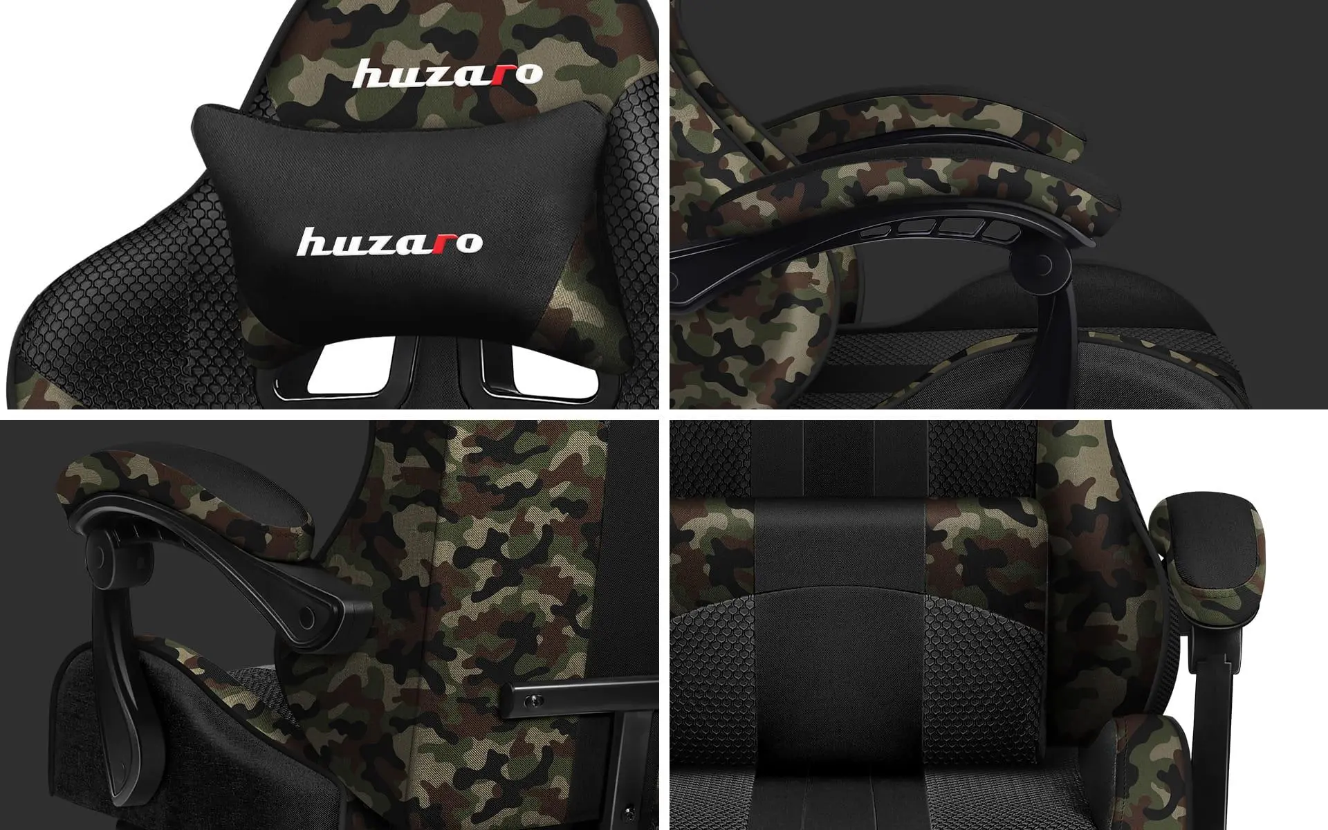 Fotel Huzaro Force 4.7 Camo Mesh Gamingowy do 140kg Tkanina Camo