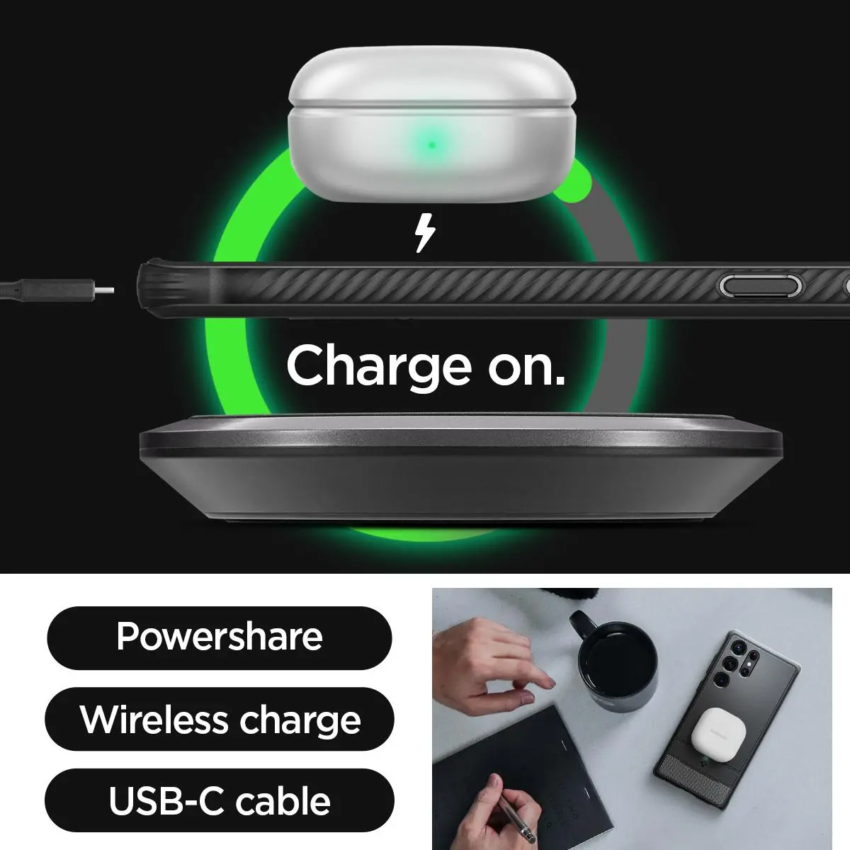 Etui Spigen Rugged Armor do Galaxy S23 Ultra Czarny