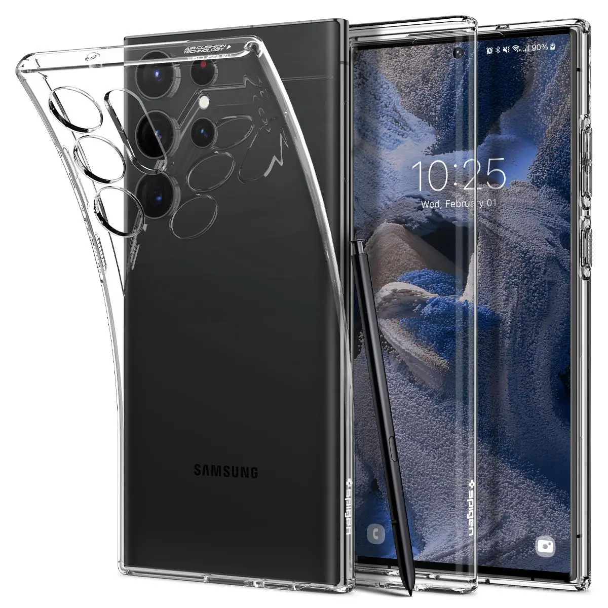 Etui Spigen Liquid Crystal do Galaxy S23 Ultra Przezroczysty