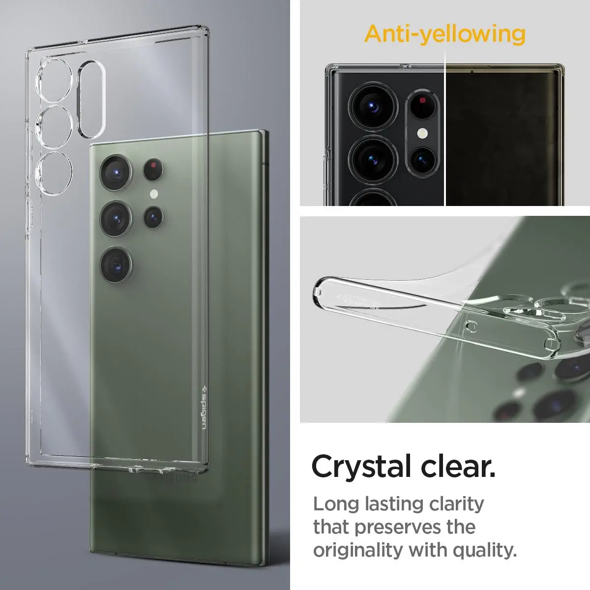 Etui Spigen Liquid Crystal do Galaxy S23 Ultra Przezroczysty