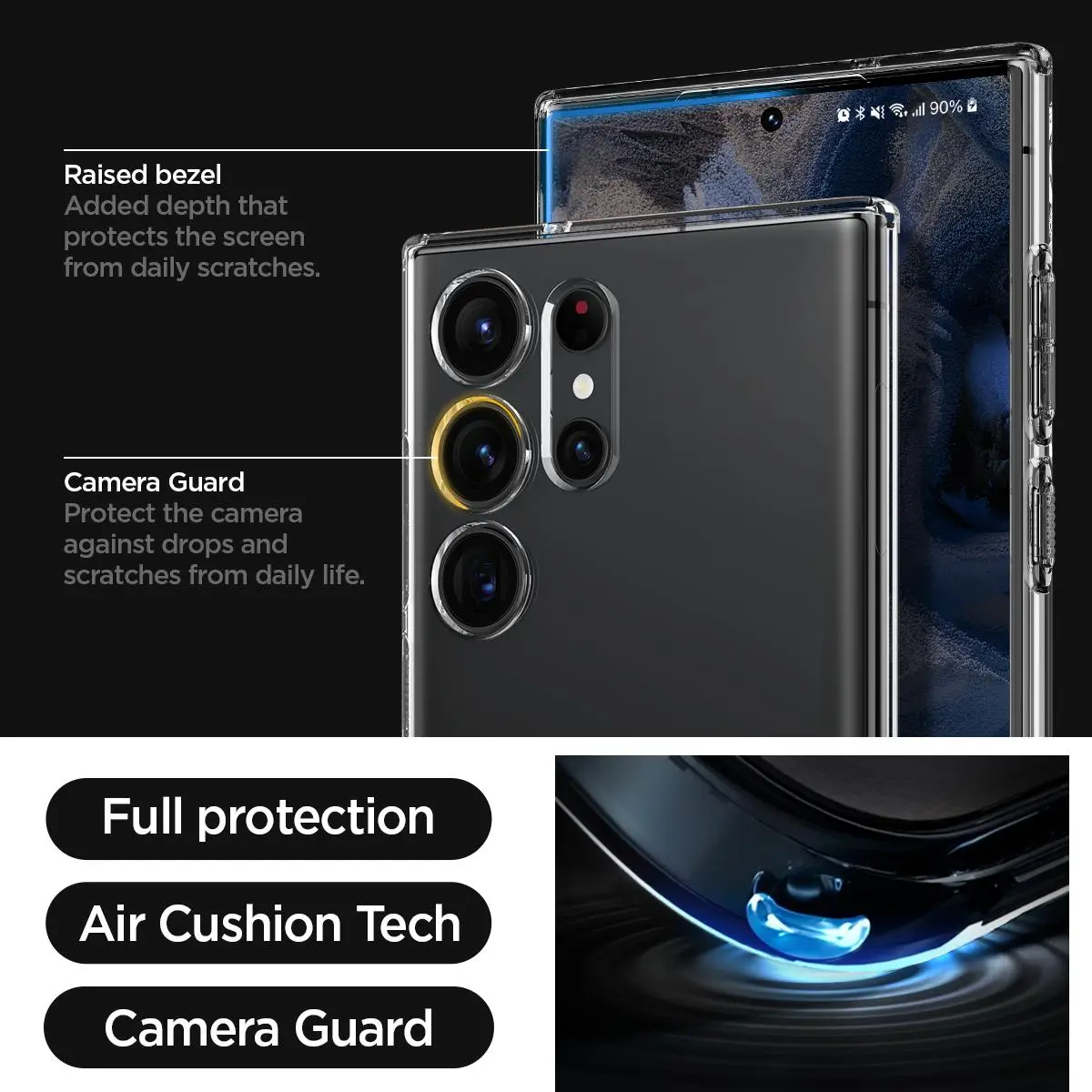 Etui Spigen Liquid Crystal do Galaxy S23 Ultra Przezroczysty