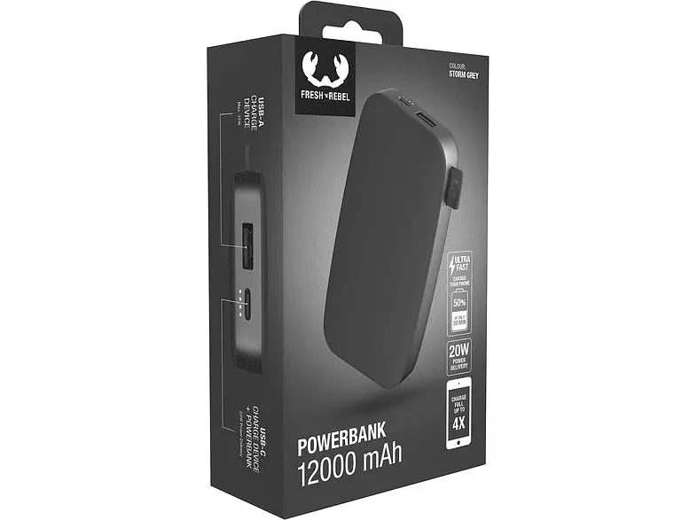 Powerbank Fresh 'n Rebel 2PB12100SG 12000mah 20W Storm grey