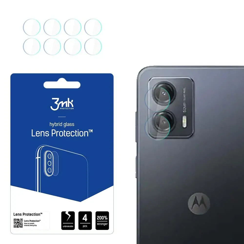 Szkło hybrydowe 3mk Lens Protect do Motorola Moto G53