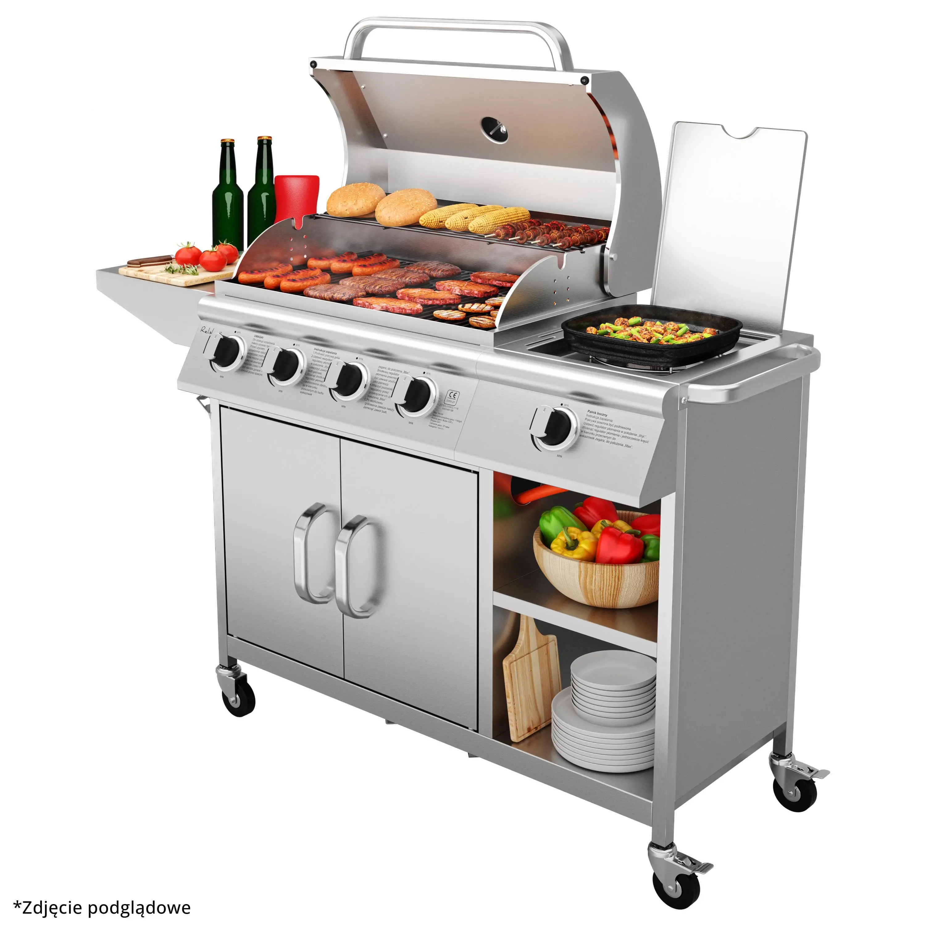 Grill gazowy Koler Relish v3 Srebrny