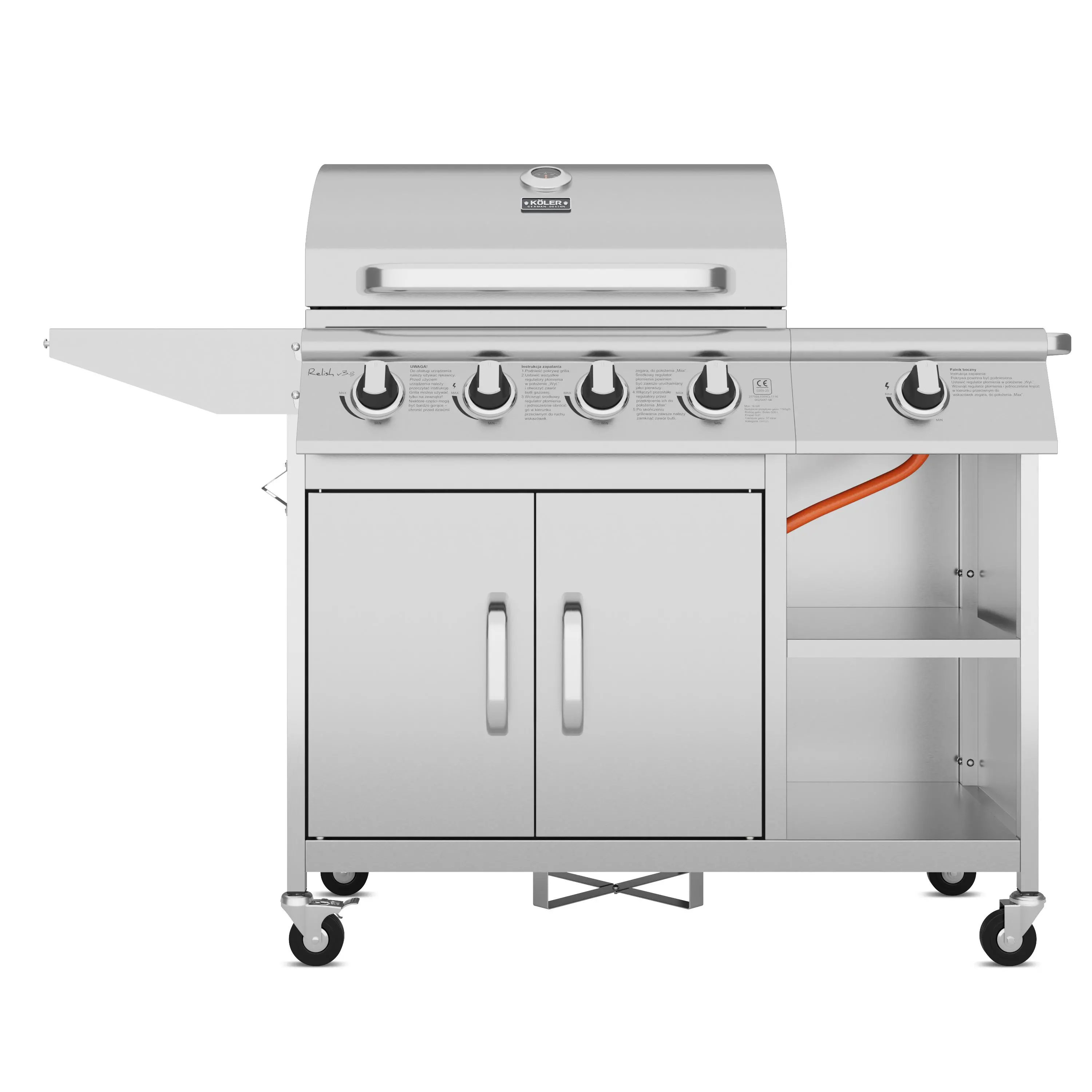 Grill gazowy Koler Relish v3 Srebrny