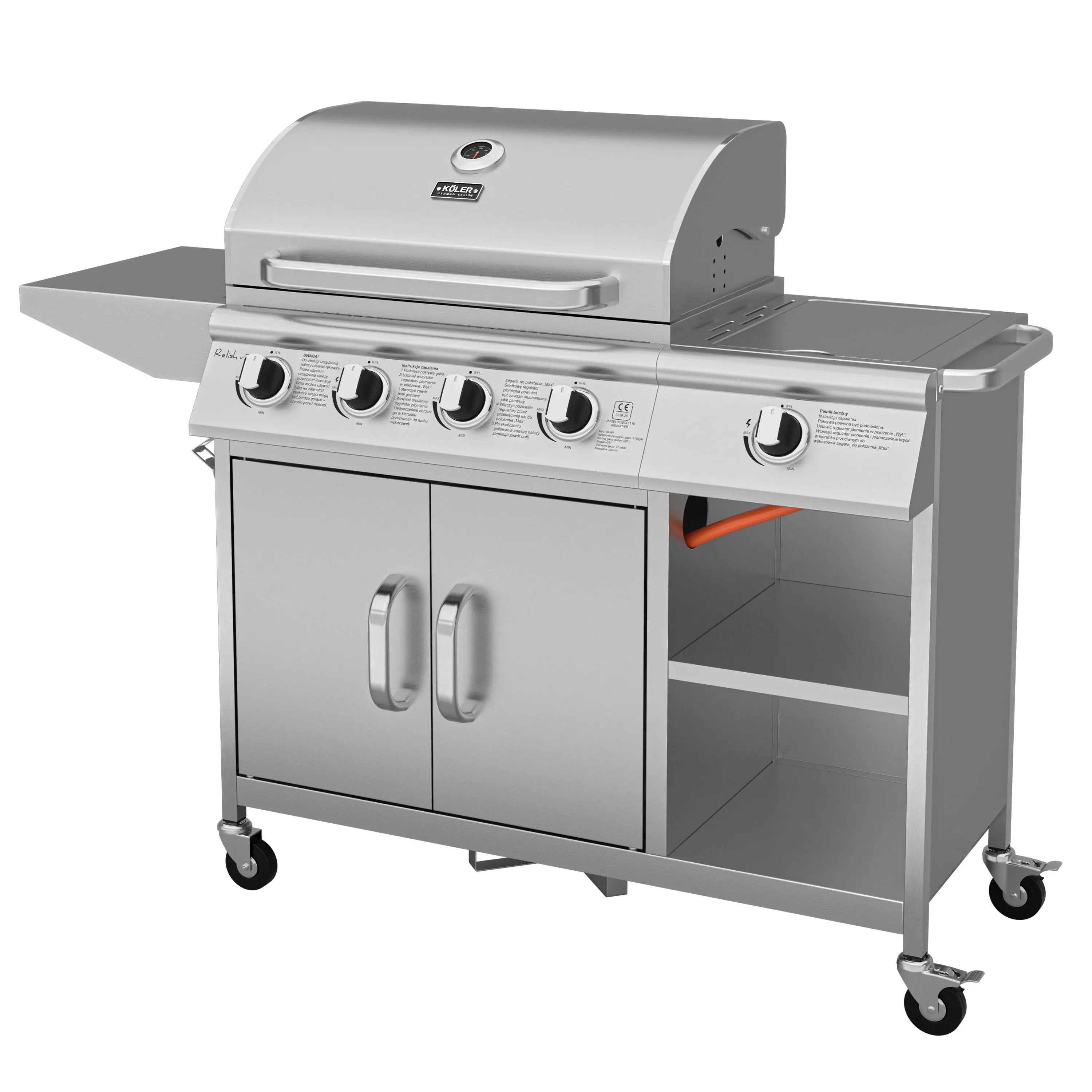 Grill gazowy Koler Relish v3 Srebrny