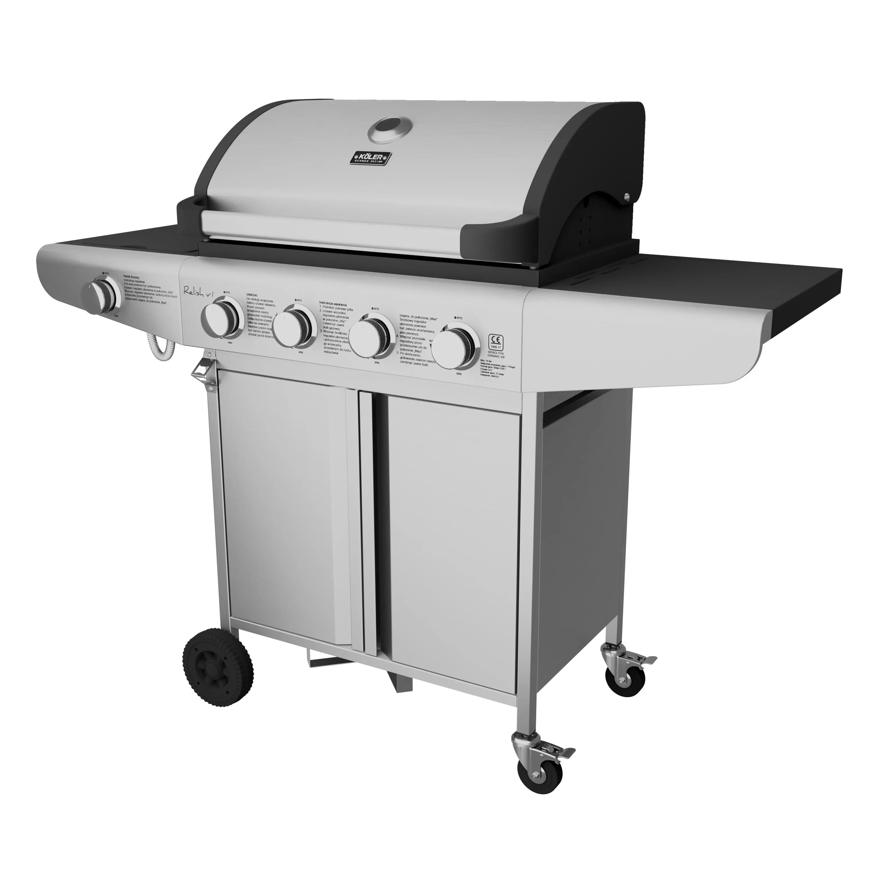 Grill gazowy Koler Relish v1 Srebrny