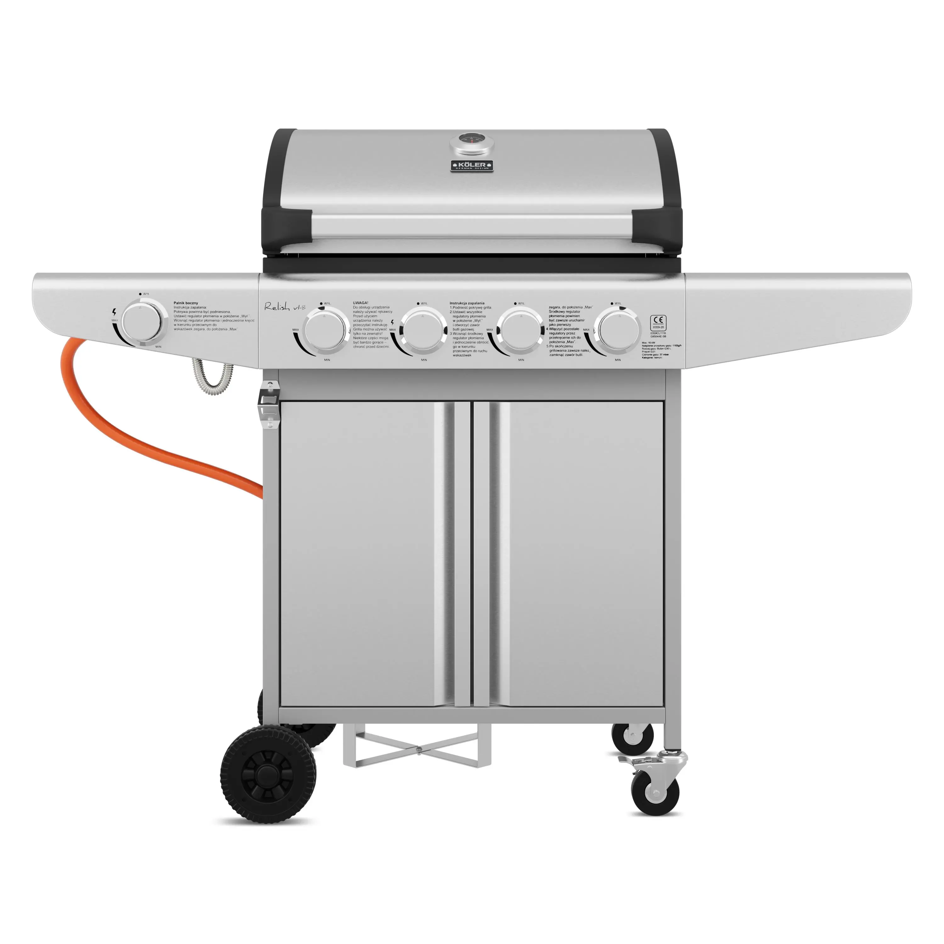 Grill gazowy Koler Relish v1 Srebrny