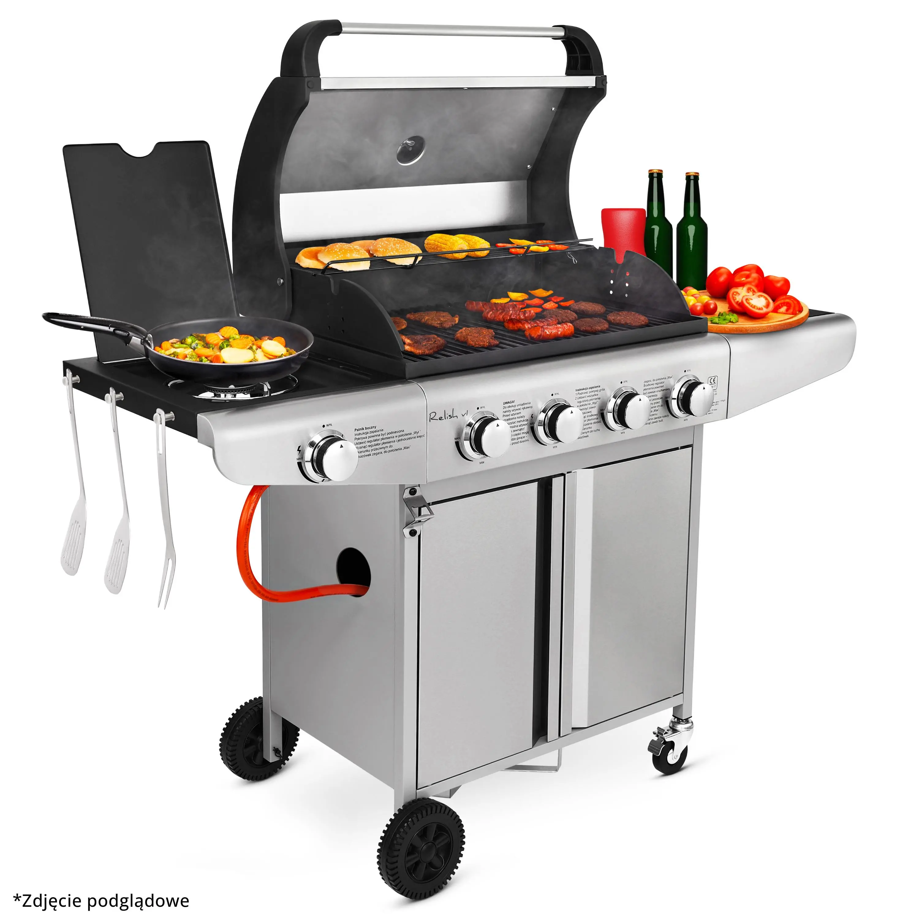 Grill gazowy Koler Relish v1 Srebrny
