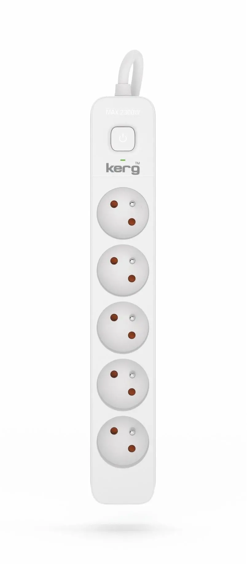 Przedłużacz Kerg M02399 5 gniazd 1,5m Biały
