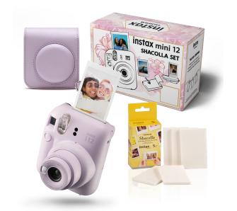 Aparat Fujifilm Instax Mini 12 Purpurowy + etui + 2x shacolla