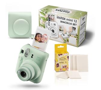 Aparat Fujifilm Instax Mini 12 (zielony) + etui + 2x shacolla