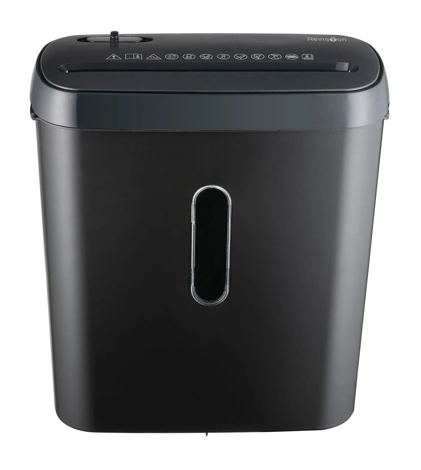 Niszczarka Reinston EN002 Czarny 8 l, Paski, Automatyczny Start/Stop, Funkcja cofania