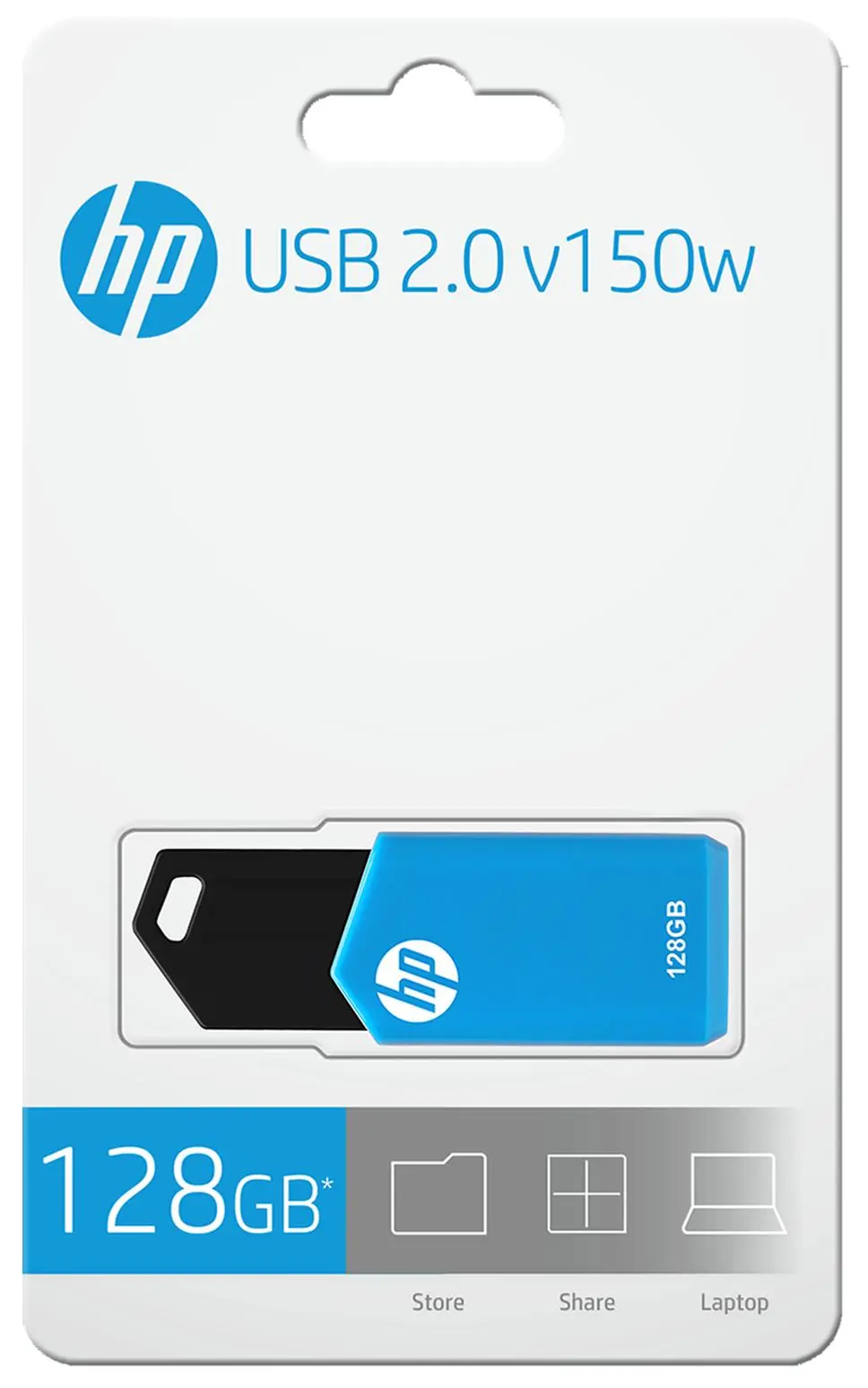 PenDrive HP HPFD150W-128 128GB USB 2.0 Niebiesko-czarny