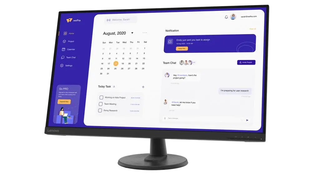 Monitor Lenovo D32u-40 32" 4K VA 60Hz 4ms