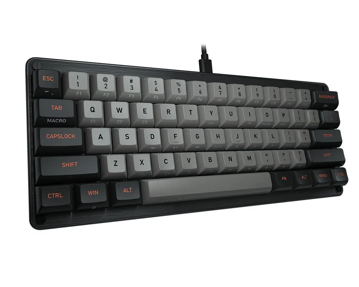 Klawiatura mechaniczna Cougar Puri Mini Gateron Red Czarny