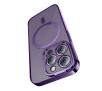 Etui Baseus Glitter Magnetic do iPhone 14 Pro fioletowe + szkło hartowane